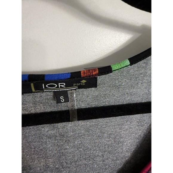 Lior Paris Tunic Top Roll Tab Y2k 90s Colorful Artsy Euro Size Small Stretch‎ - Picture 2 of 8